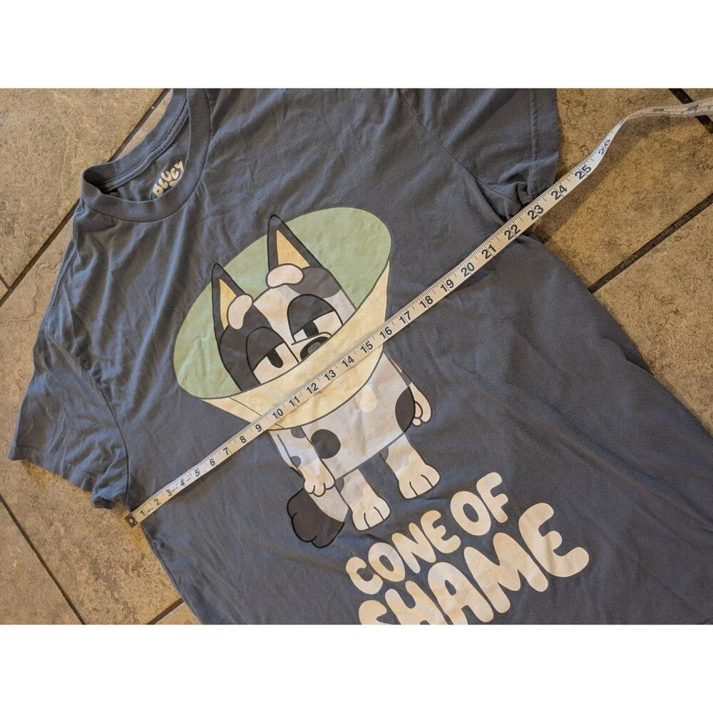 Bluey Cone of Shame T-Shirt Men’s XL Blue Funny Cartoon Graphic Tee Disney - Picture 3 of 11